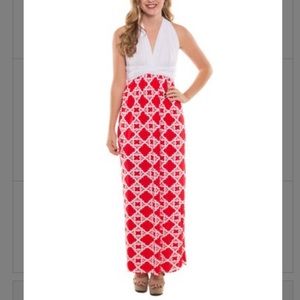 Coveted Clothing Quatrefoil Convertible Maxi Dress